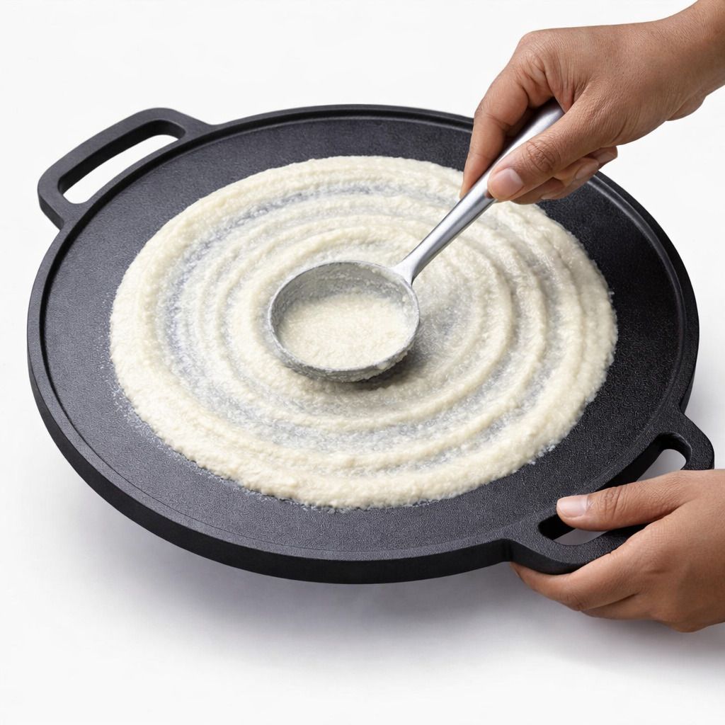 Smooth Cast Iron Tawa 12 Inch Non Stick Dosa Pan Induction Base Tawa 30 cm diameter-image-15