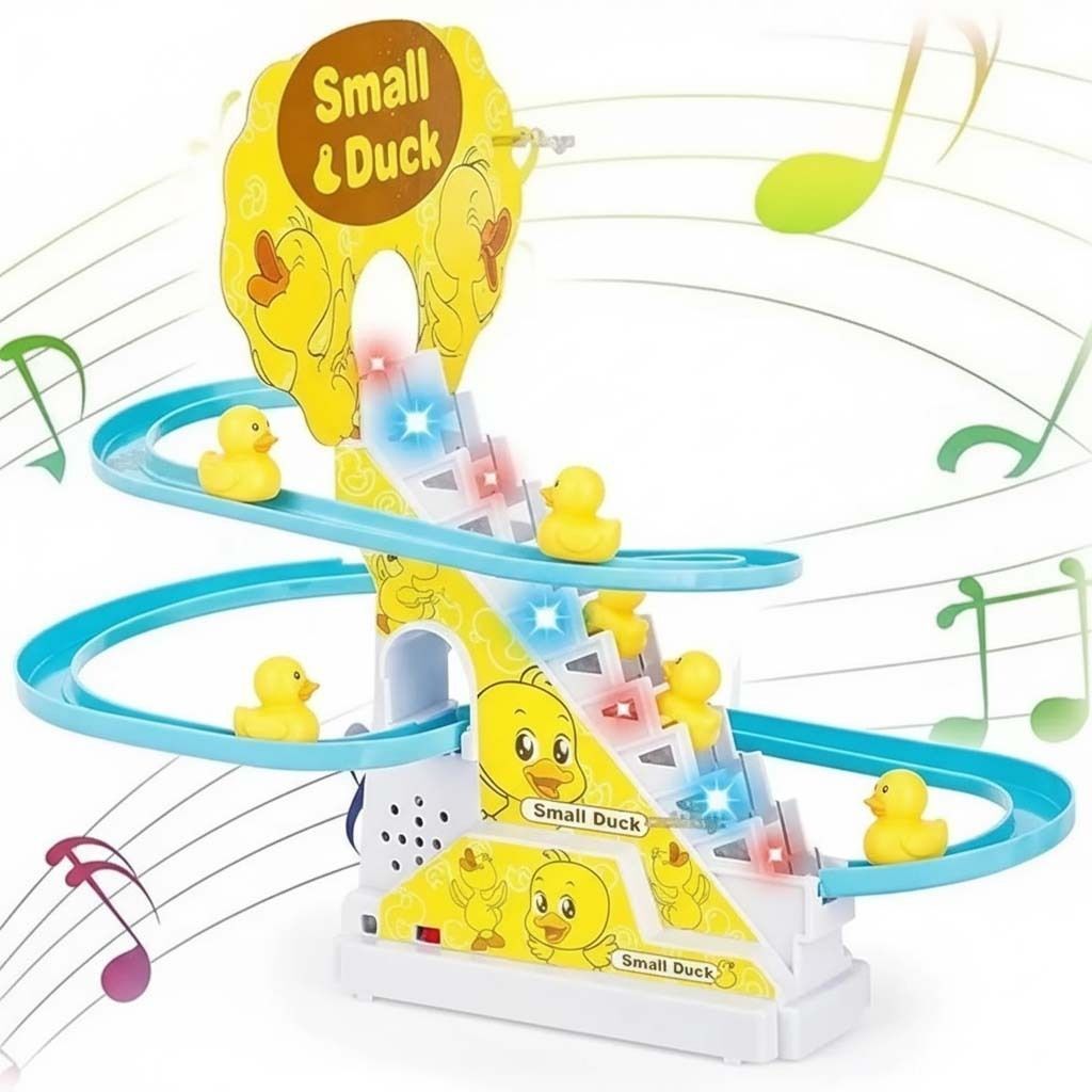 xortic Small Duck Slide Set | Automatic Climber Track with Music & Lights | Baby Toy-picture-12
