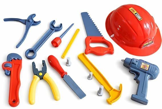 DIY 14pcs Mechanics Tool Kit Toys for Kids - Pretend Play Toy, Engineer Tool Kit-image-26
