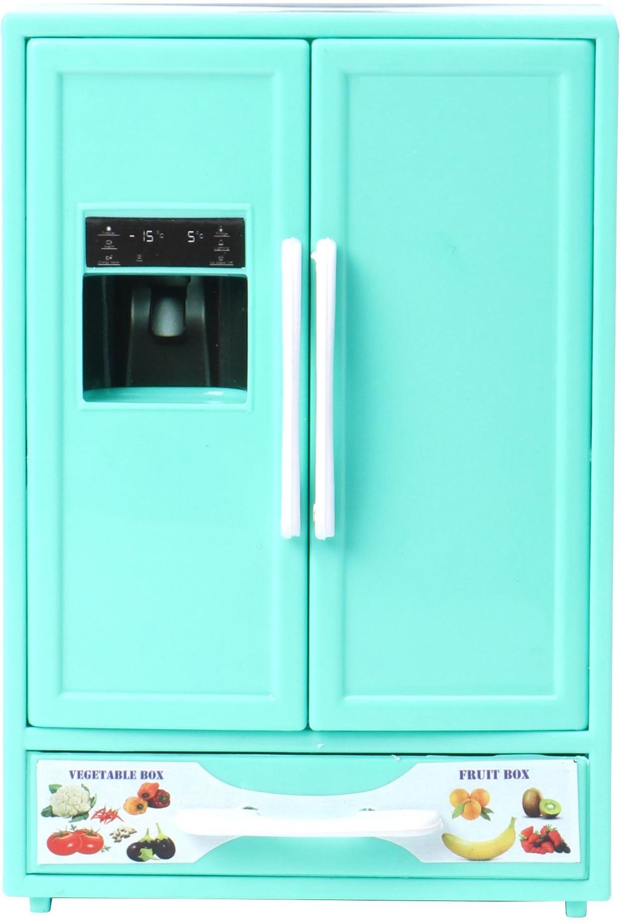 arniyavala Toy Refrigerator Role Play Household Kitchen Appliance Miniature forKids-green-picture-19
