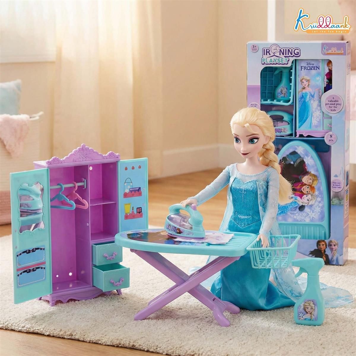 Frozen Elsa & Anna Portable Ironing Playset IPS-100740-FR-image-13