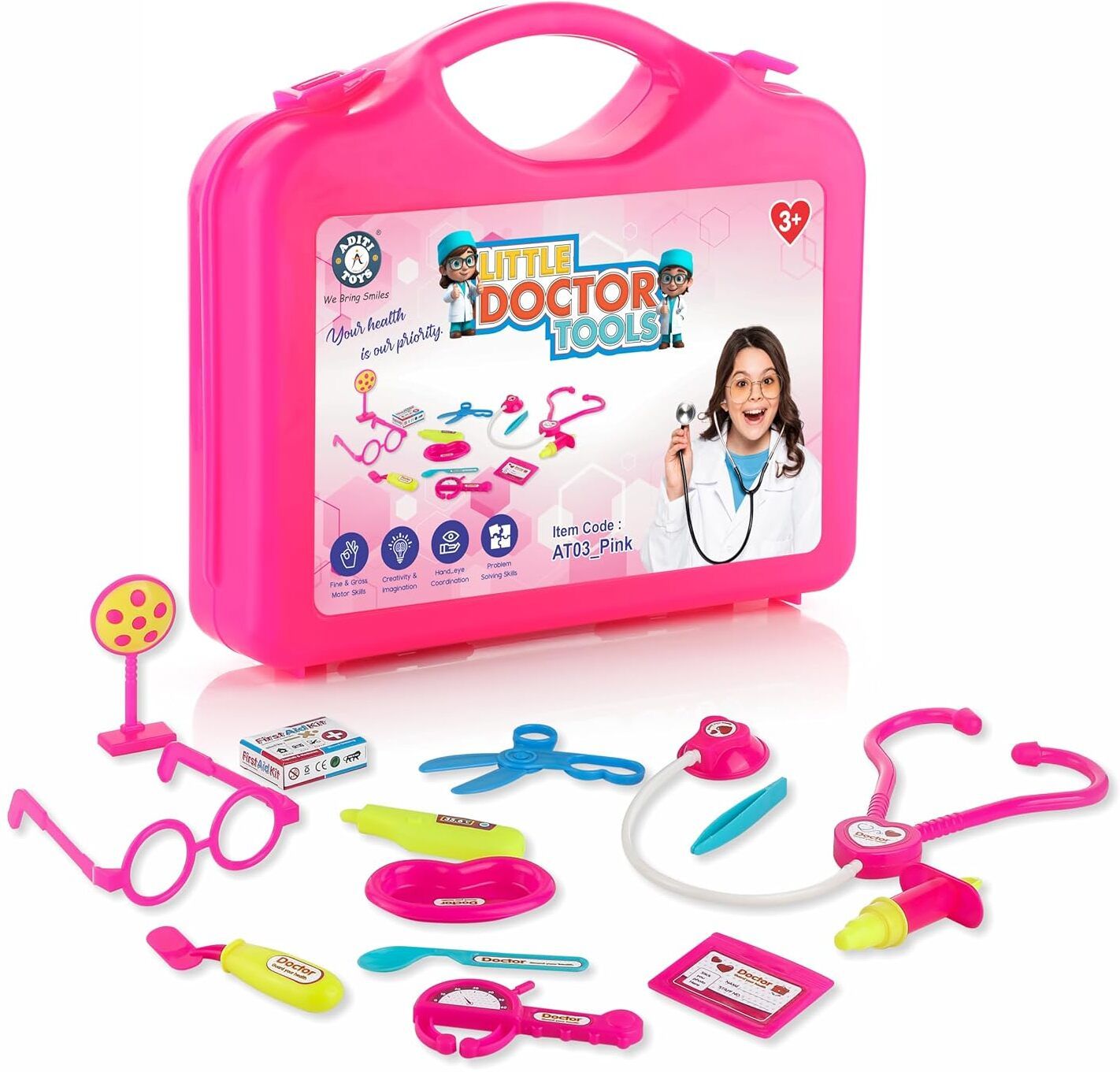 kelosk Doctor Set for Kids Pretend Play Doctor Kit for Kids Role Play Toy for Kids-picture-20