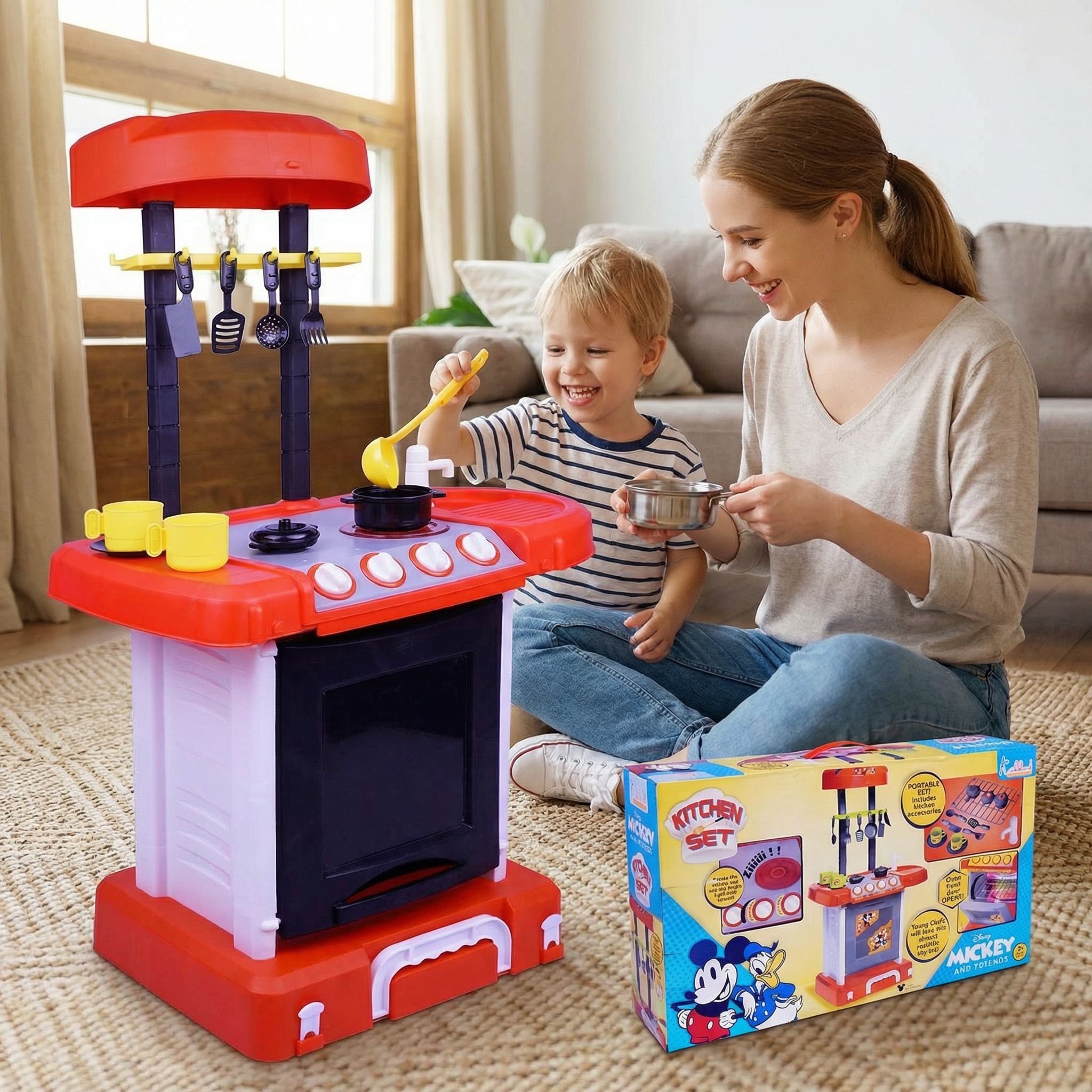 disney Mickey Mouse Themed Portable Kitchen Set for Kids-picture-36