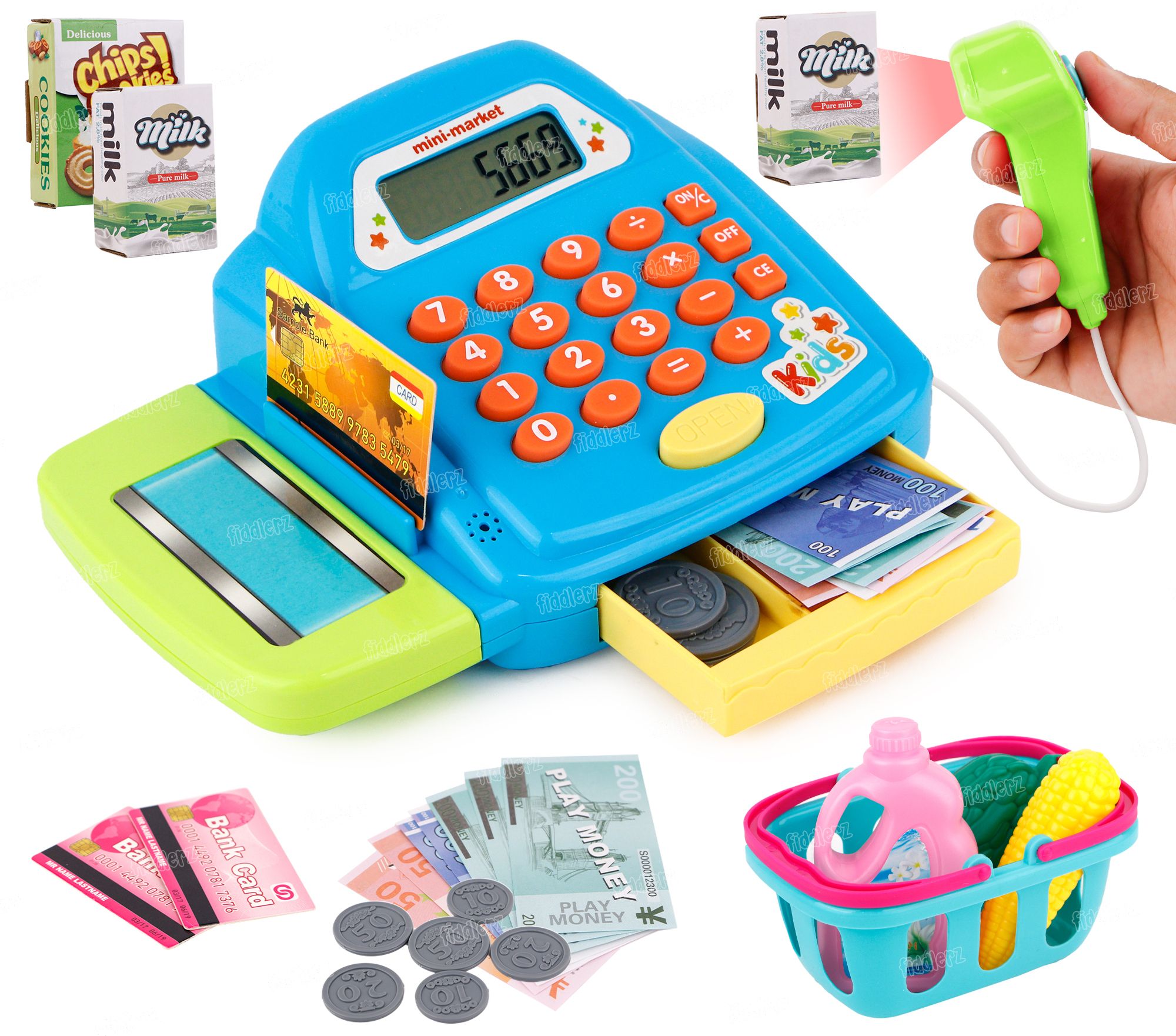 fiddlerz Electronic Cash Register Toys for Kids Mini Play Cash Register Role play Toy-picture-27