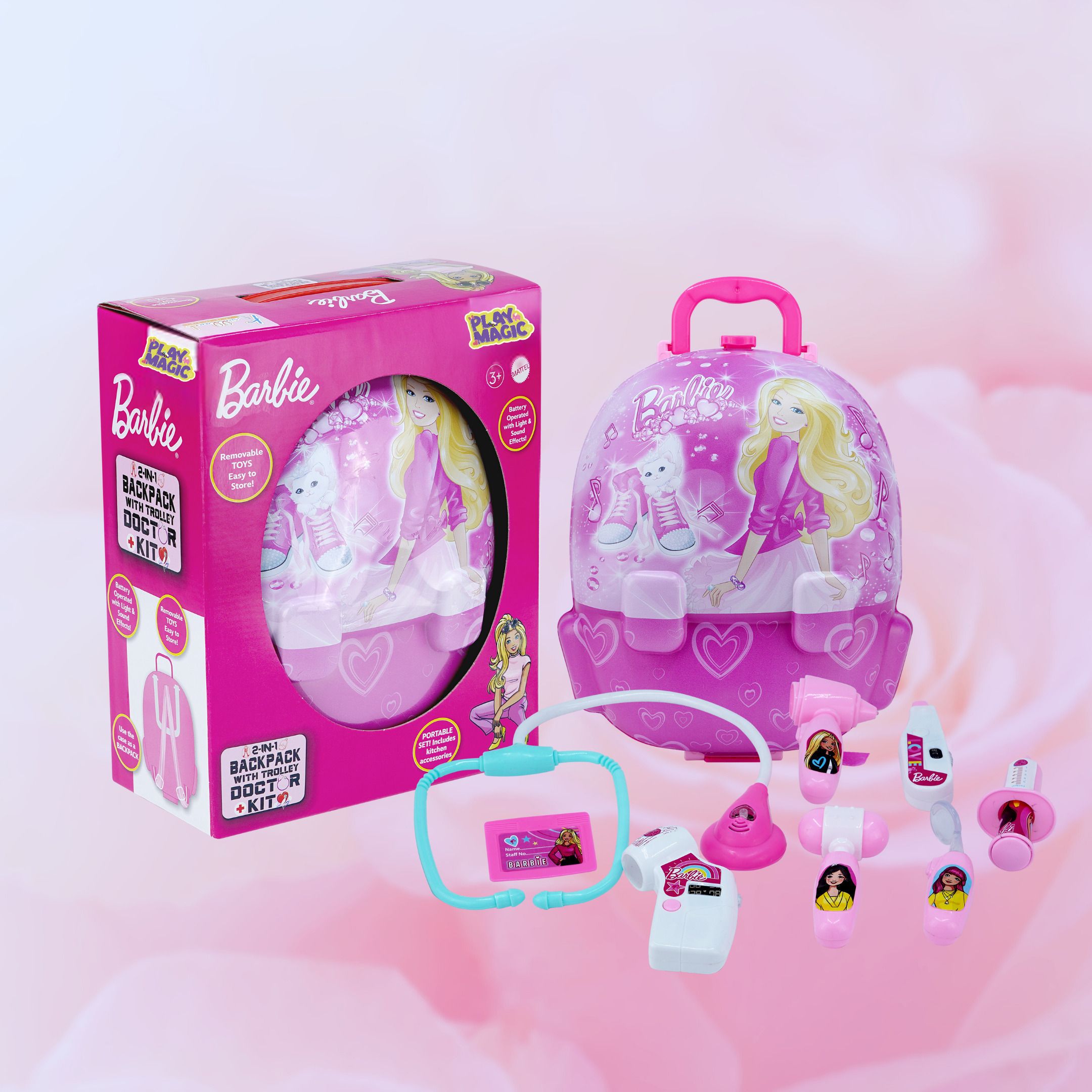 Backpack Doctor Set Barbie|Pretend Play Toy withAccessories|Fun for 3+-image-34