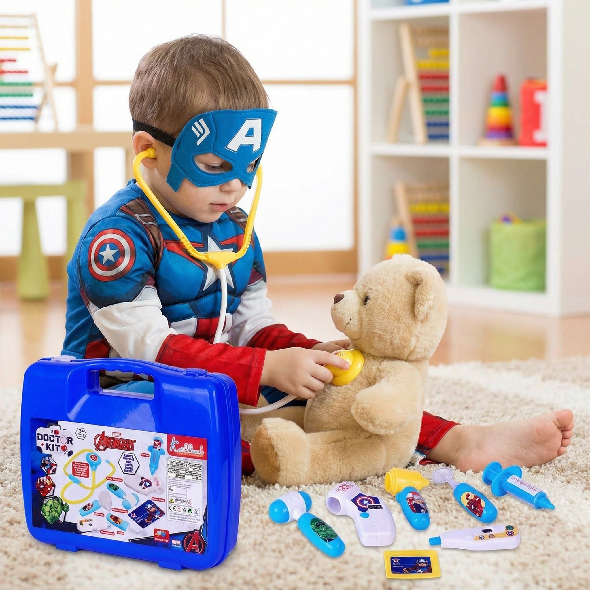 avengers Portable Doctor Set for Kids with Stethoscope-picture-43