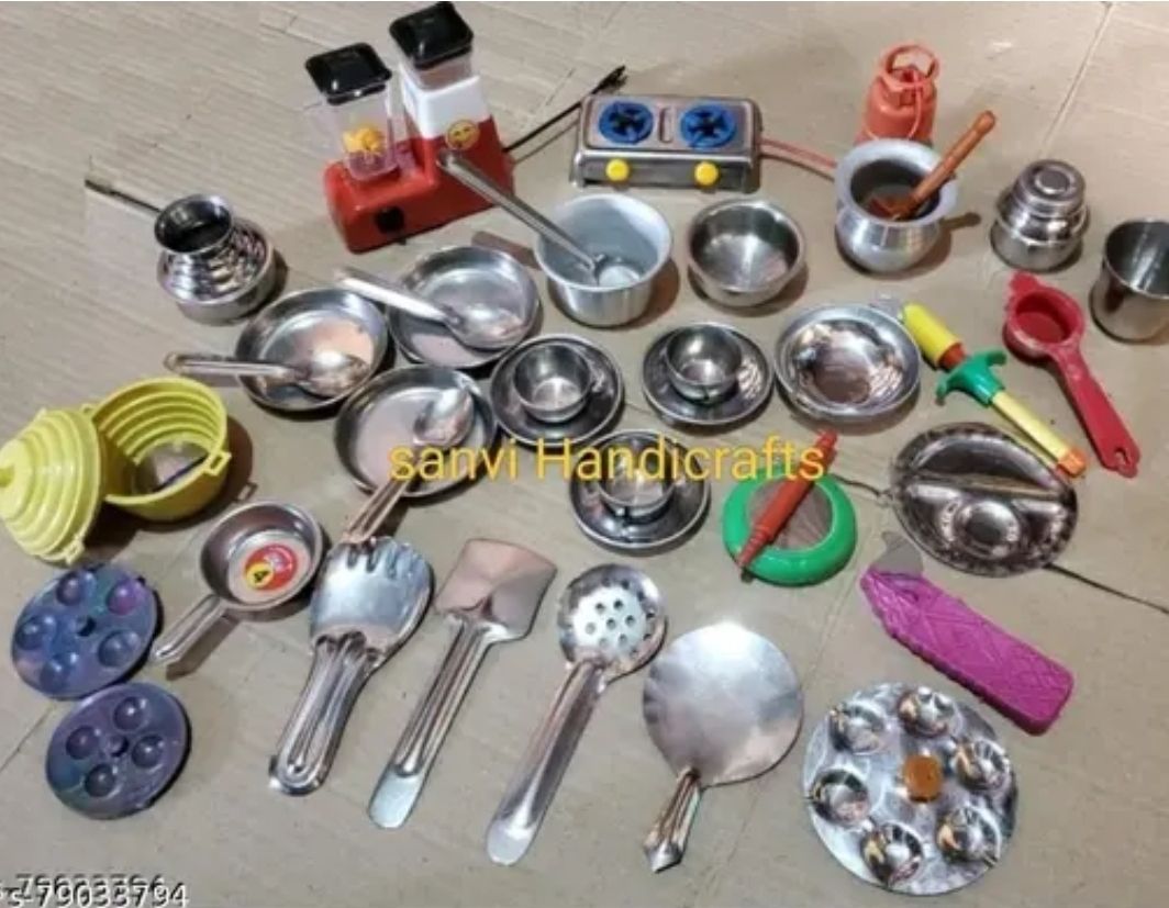Paper design silver colour plated coting material play set-image-27