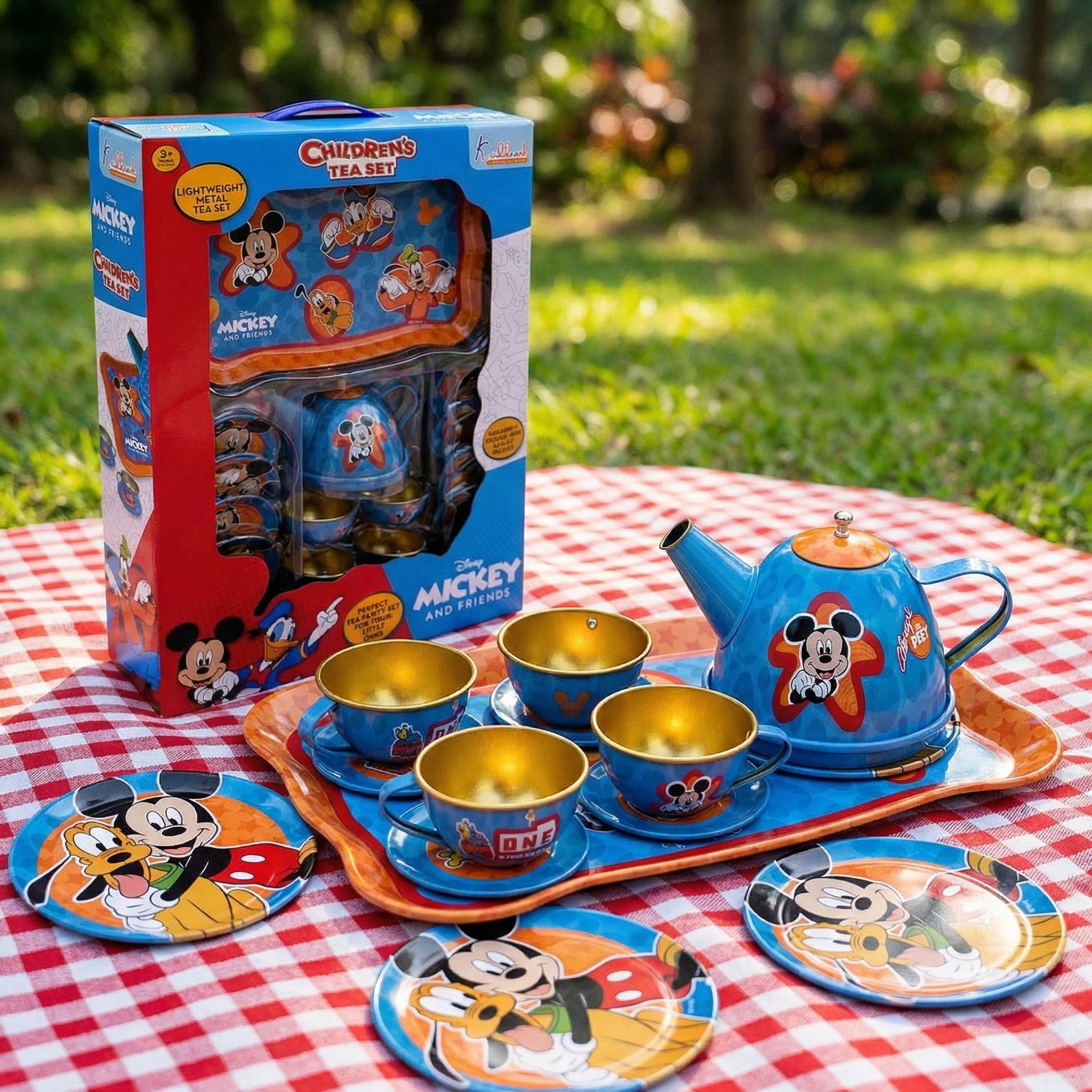disney Mickey 14-Piece Children Tin Tea Set-picture-11