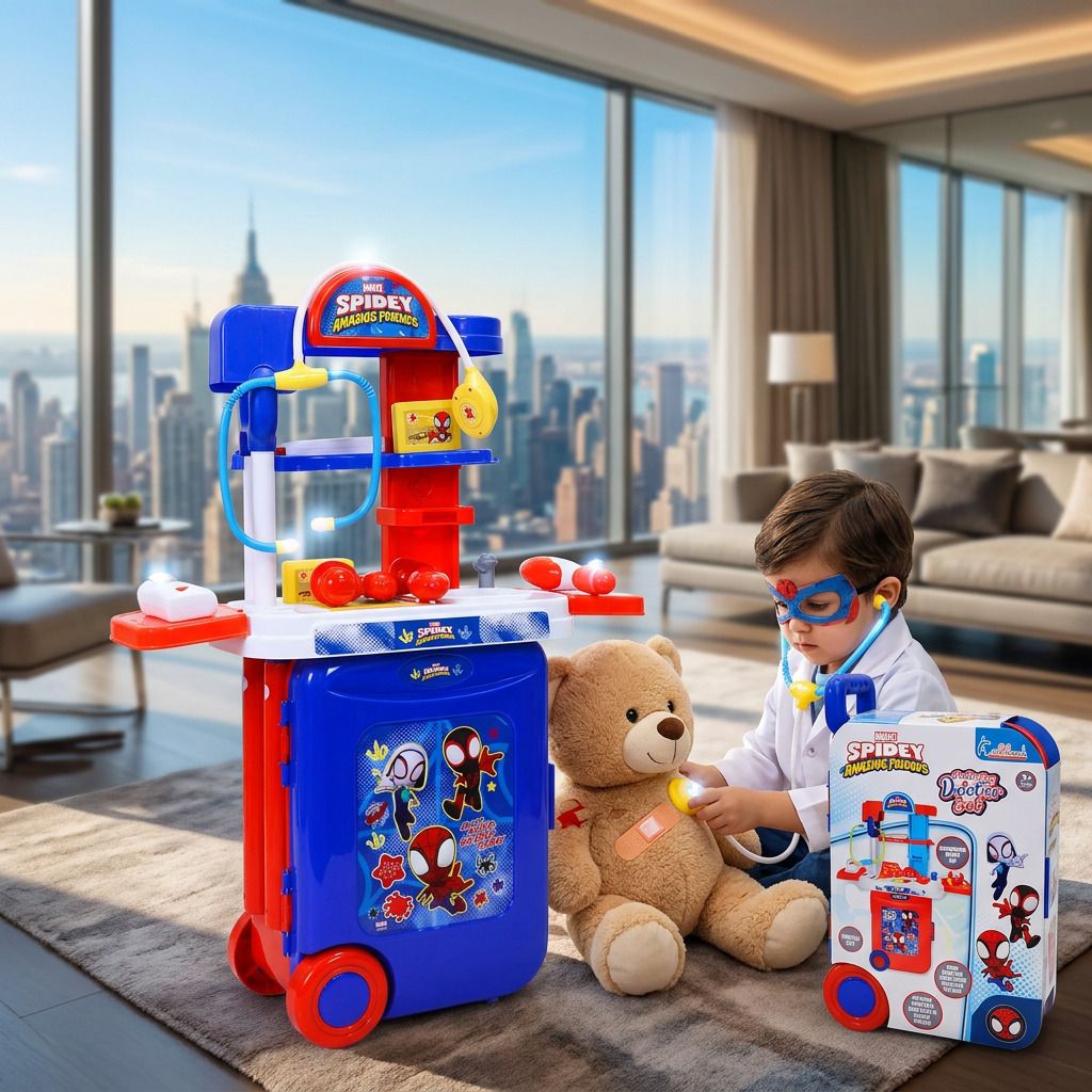 avengers Spiderman Theme Trolley Doctor Set for Kids-picture-13