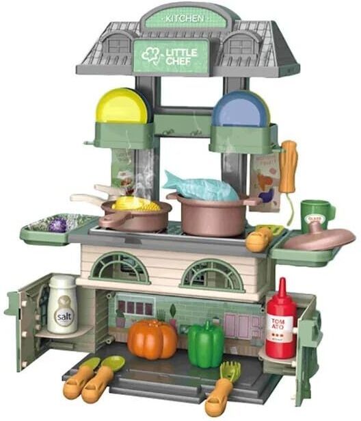 Chef Kitchen Playset with Cooking Accessories | Pretend Play Kitchen Toy Set-image-1