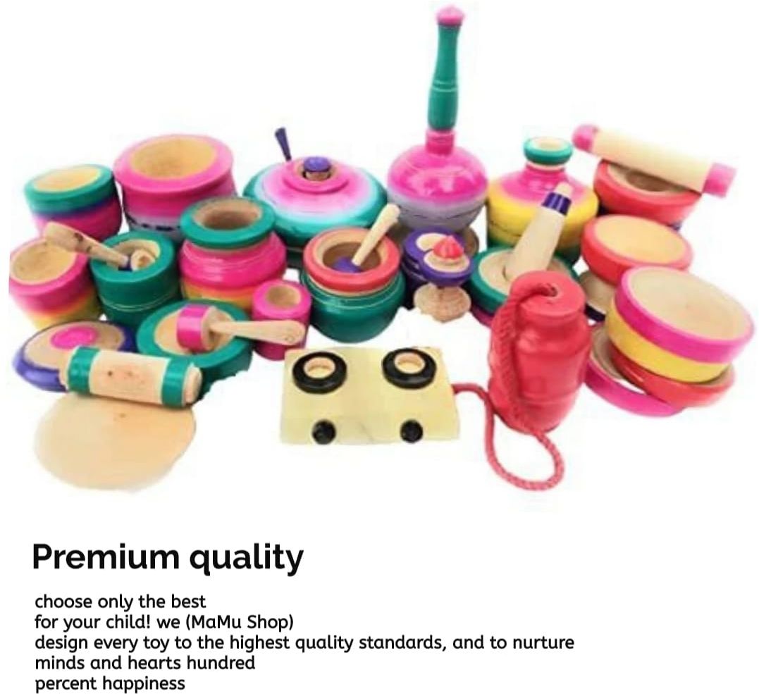 krshop MaMushop 32pis beautiful cylinder and gas stove model kids kitchen set for boys and girls big size - multicolour-picture-12