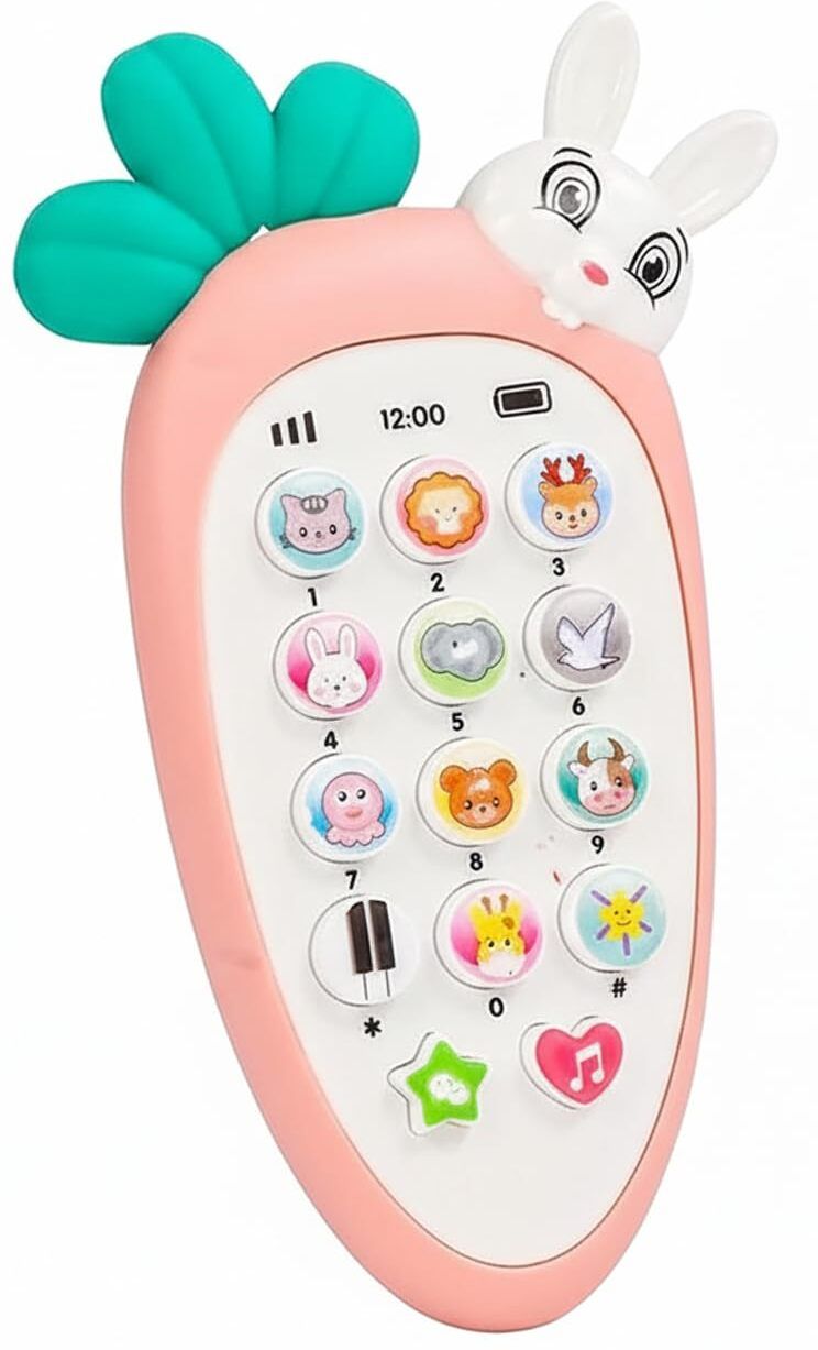 Cute Rabbit Design Cell Phone Toy for Kids with Music, Ringtones, Lights-image-46