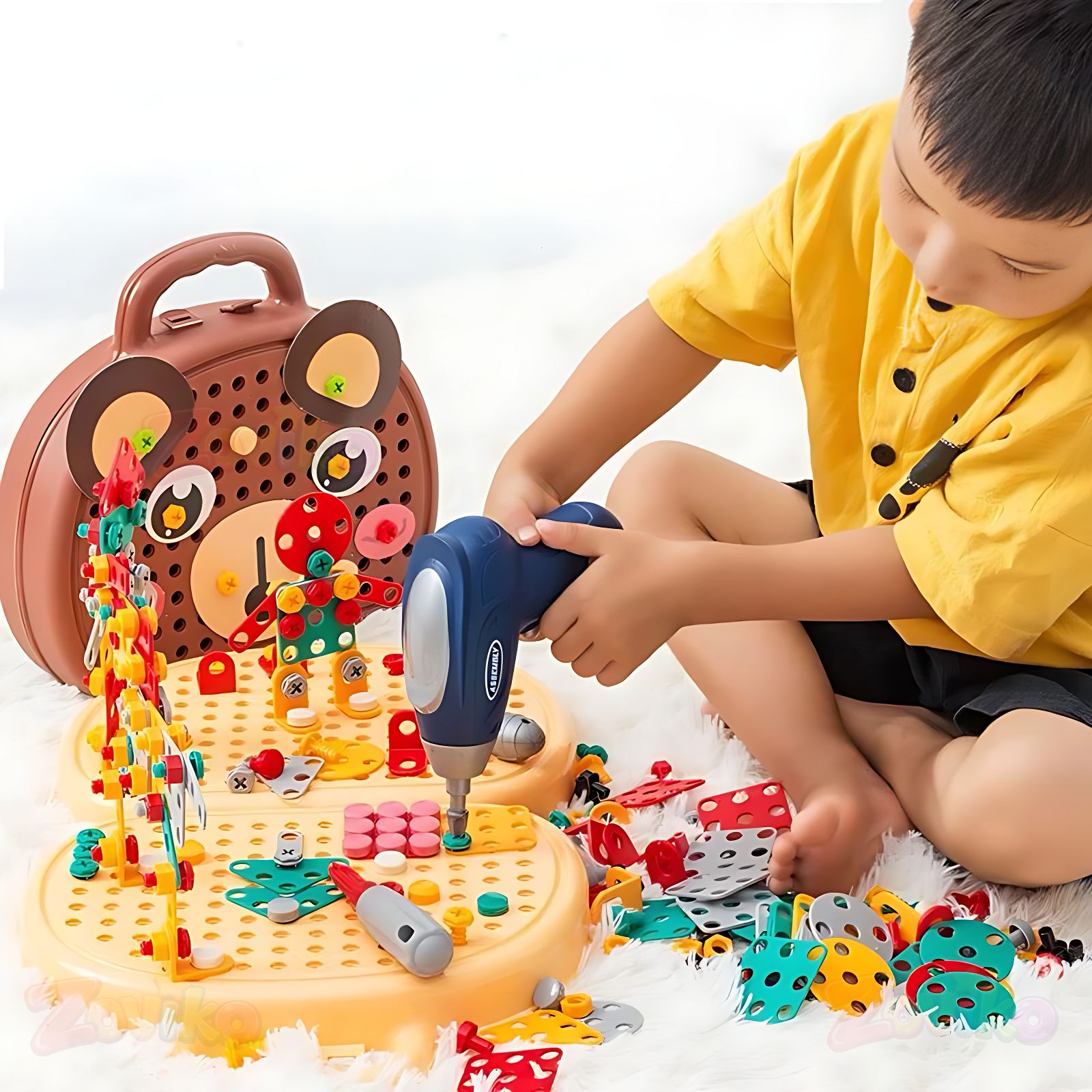 zoviko Kids Tool Kit with Electric Drill DIY STEM Construction Toy Set 3+ Years-picture-24