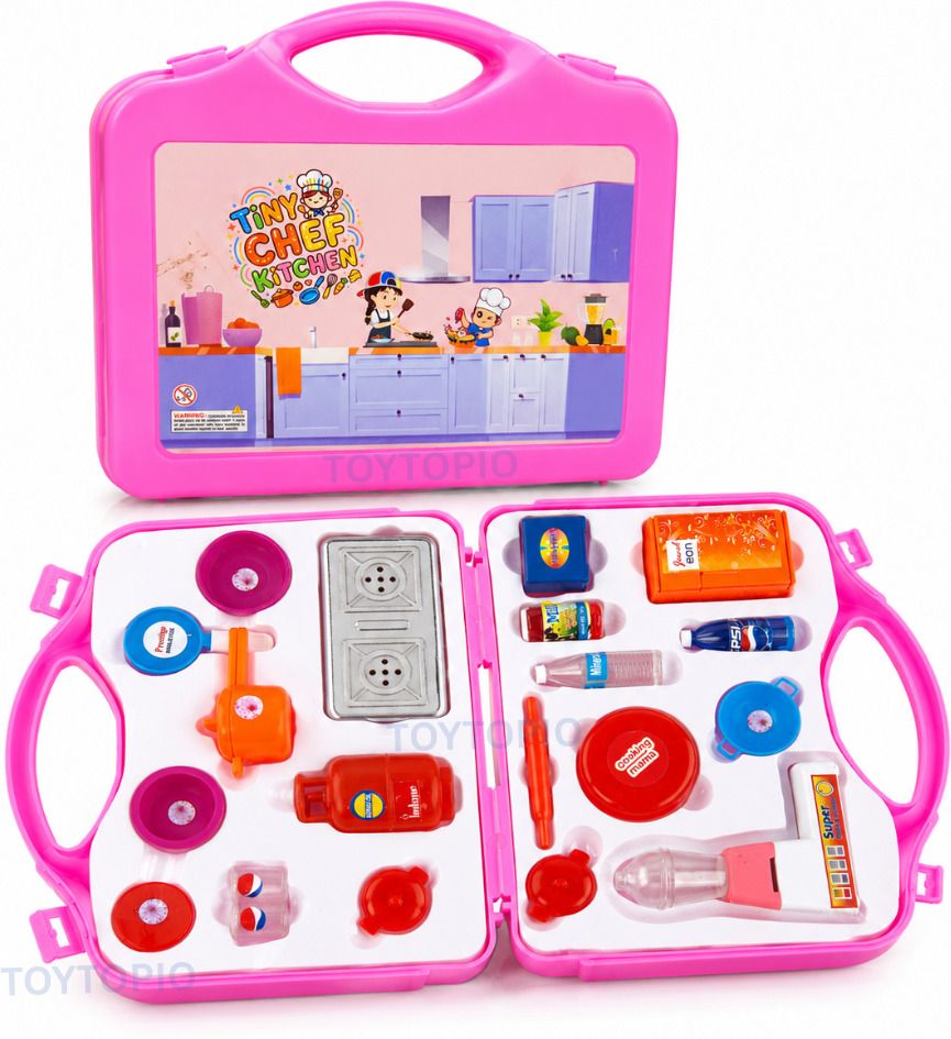 toytopio Kitchen Set for Kids | Tiny Chef Kitchen Toy for Girls Boys Birthday Gift-picture-4