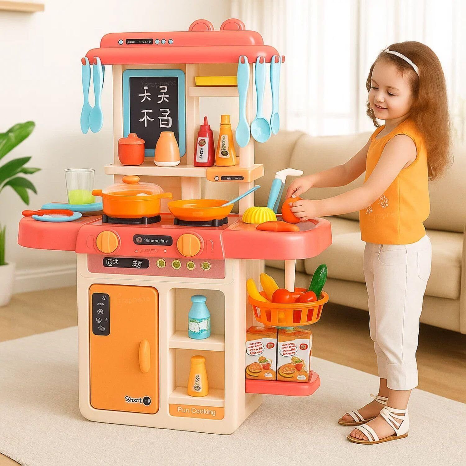 toy street 42-Piece Kitchen Set, Music,Real Water Tap, Actually Feel of Kitchen Set-picture-11