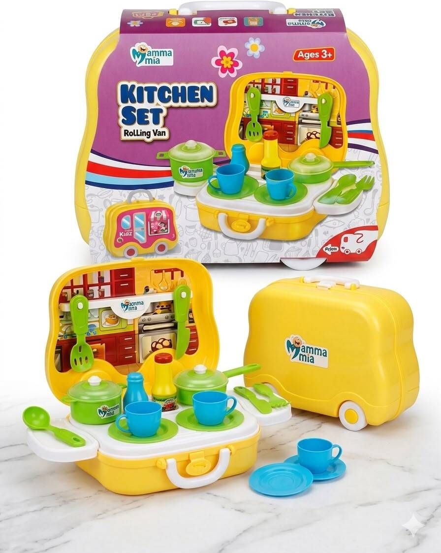 krazykiddo Kitchen Set Rolling Van Playset-picture-5