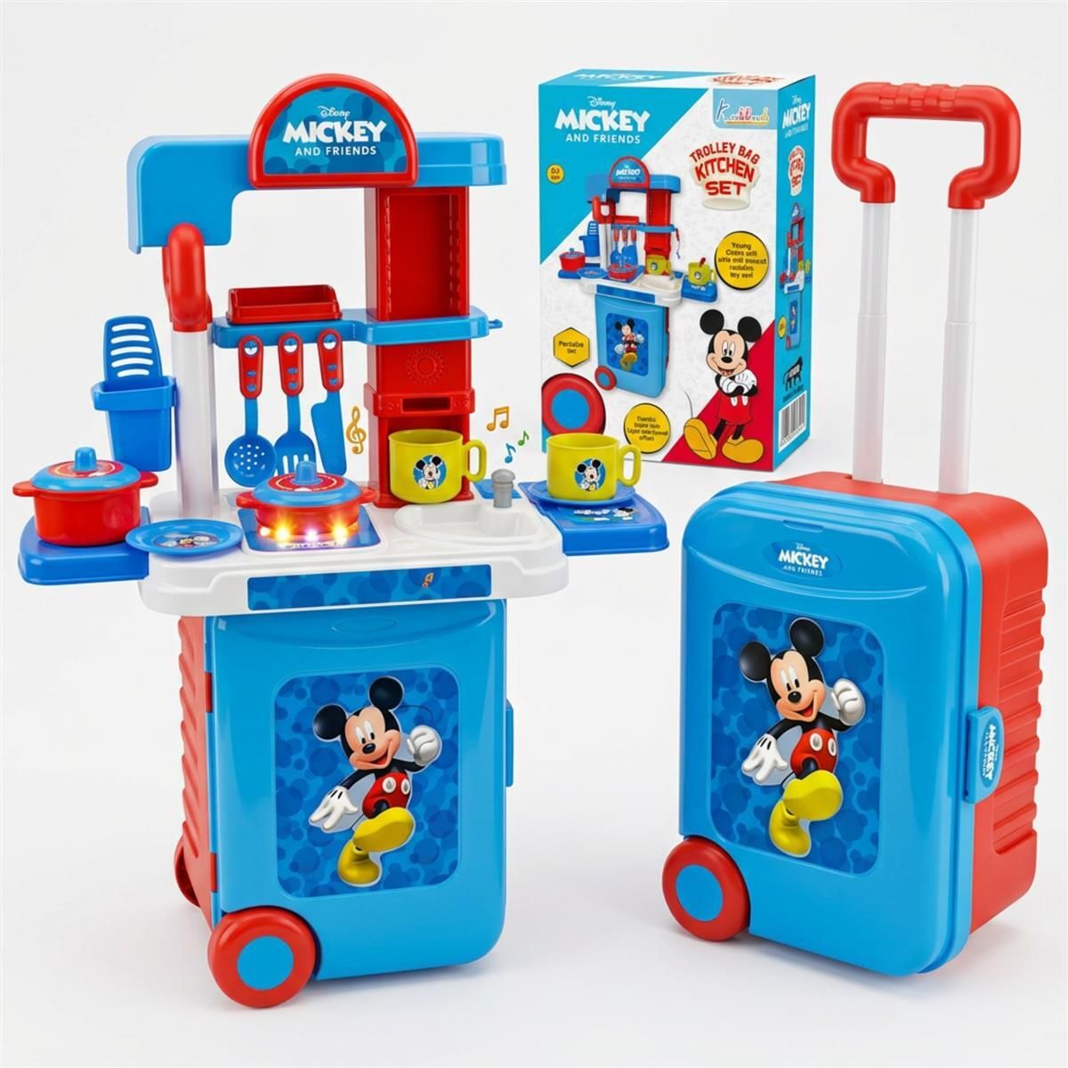 kriiddaank Mickey Kitchen Set with Trolley Pretend Play Set-picture-16