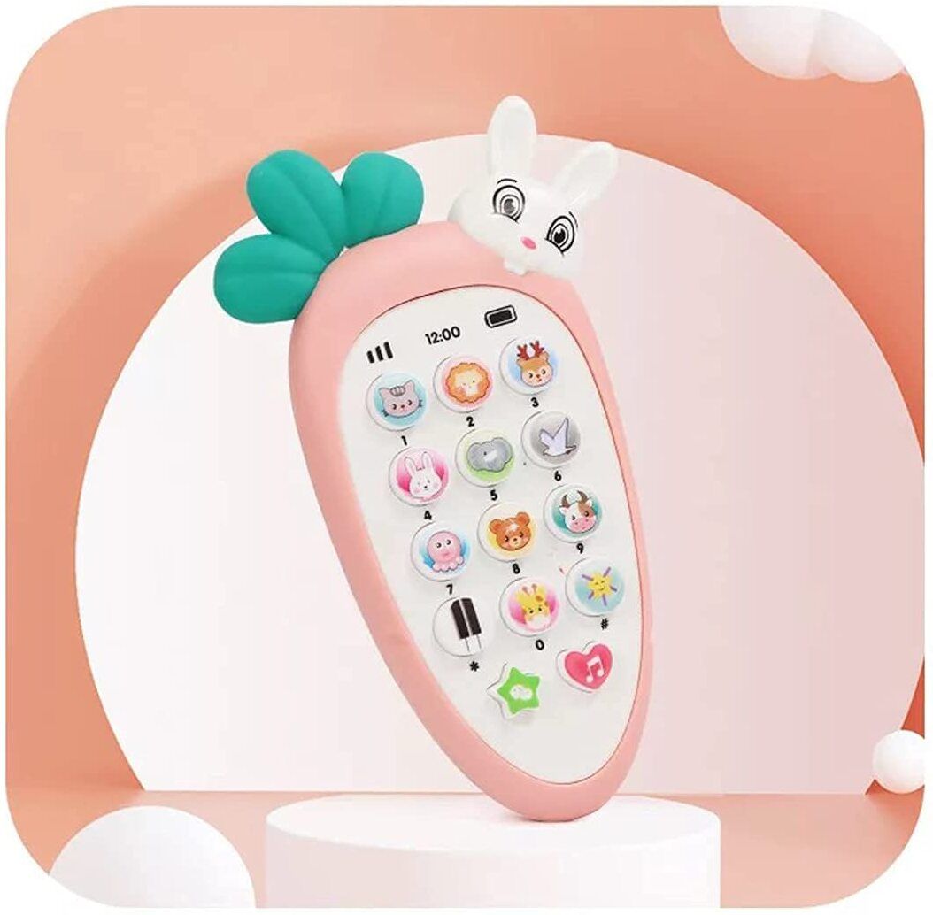 suryanshi Radish Style Cute Rabbit Face Pretend Play Cell Phone Toy for Kids-picture-3