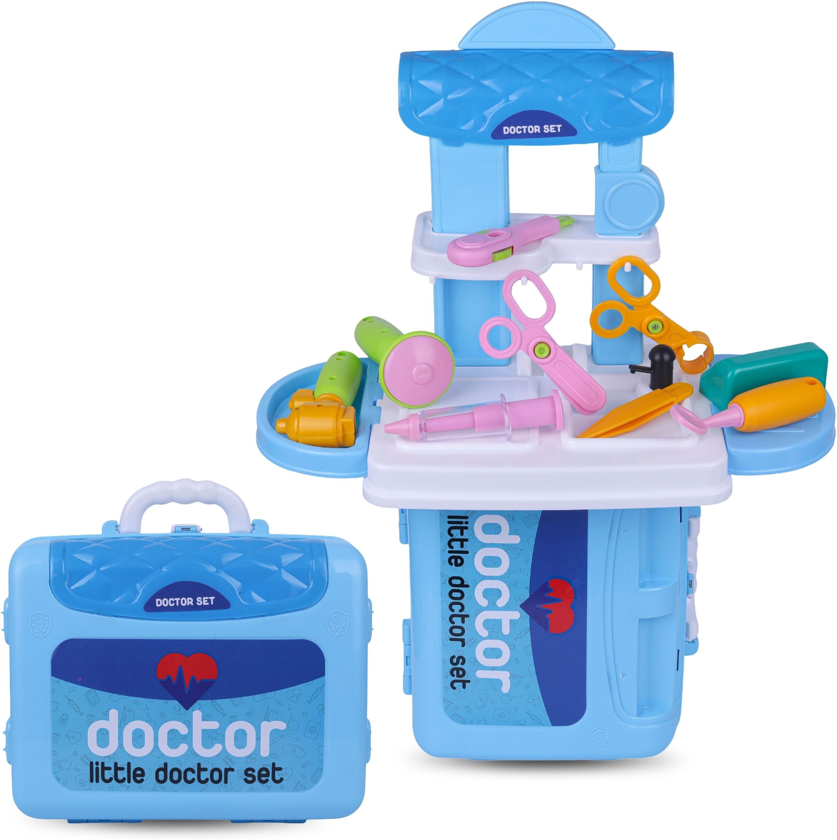 zivon toyes Kids Doctor Play Set with Medical Kit, Portable Suitcase & Clinic Table Toy-picture-31