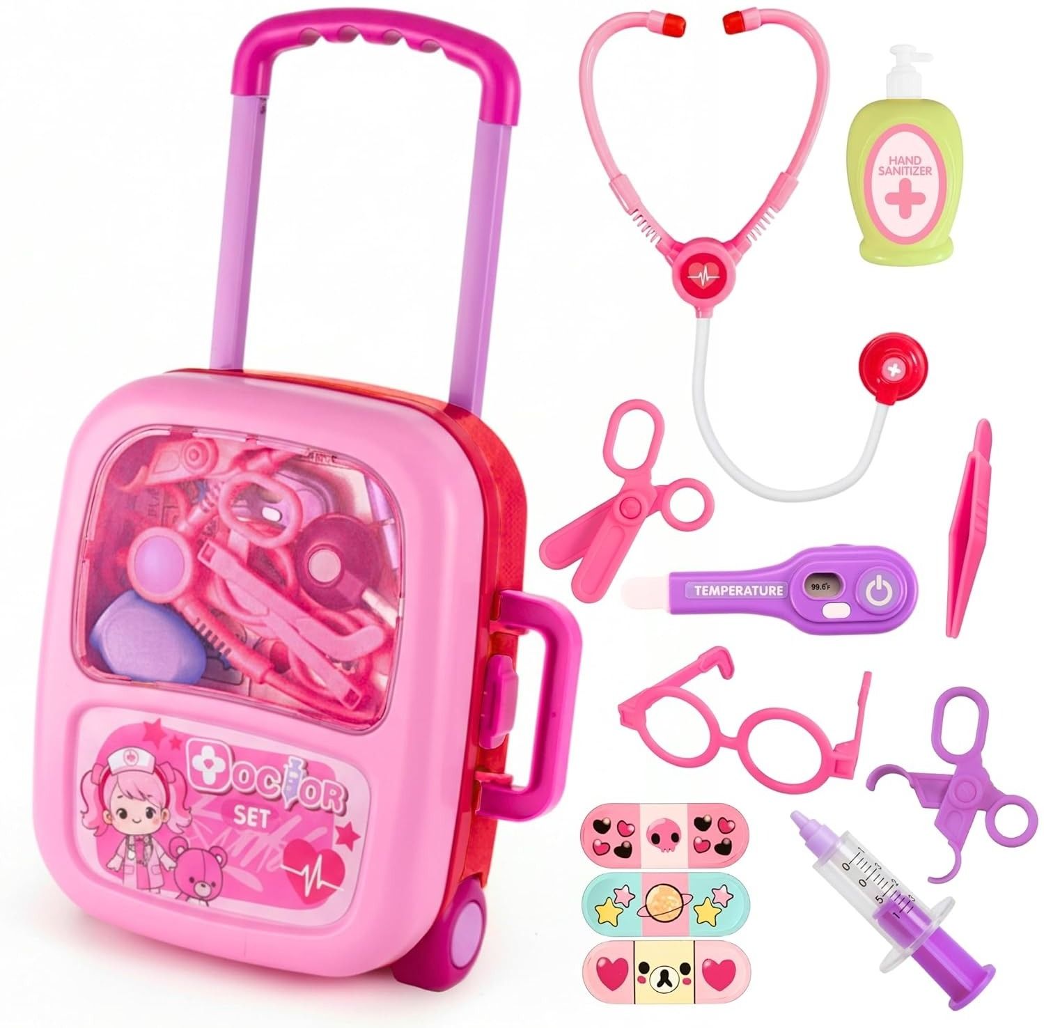 Premium Doctor Set Trolley Pretend Play Doctor Set Trolley For Boys & Girls-image-16