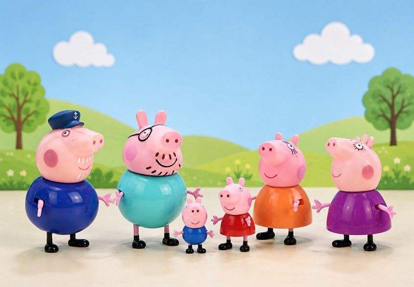 niyamat 6 Pcs Cartoon Animal Family Figures Pretend Play Toy Set for Boys and Girls-picture-35
