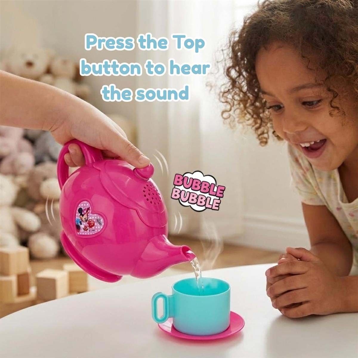 Minnie Moouse Tea Party Set Pretend Play, Birthday Gift for Kids, Battery-image-38