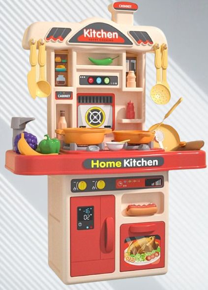 s s enterprise Interactive 45Pcs Kids Home Kitchen Toy Set with Cooking Pots & Oven, 1 Pcs-picture-33