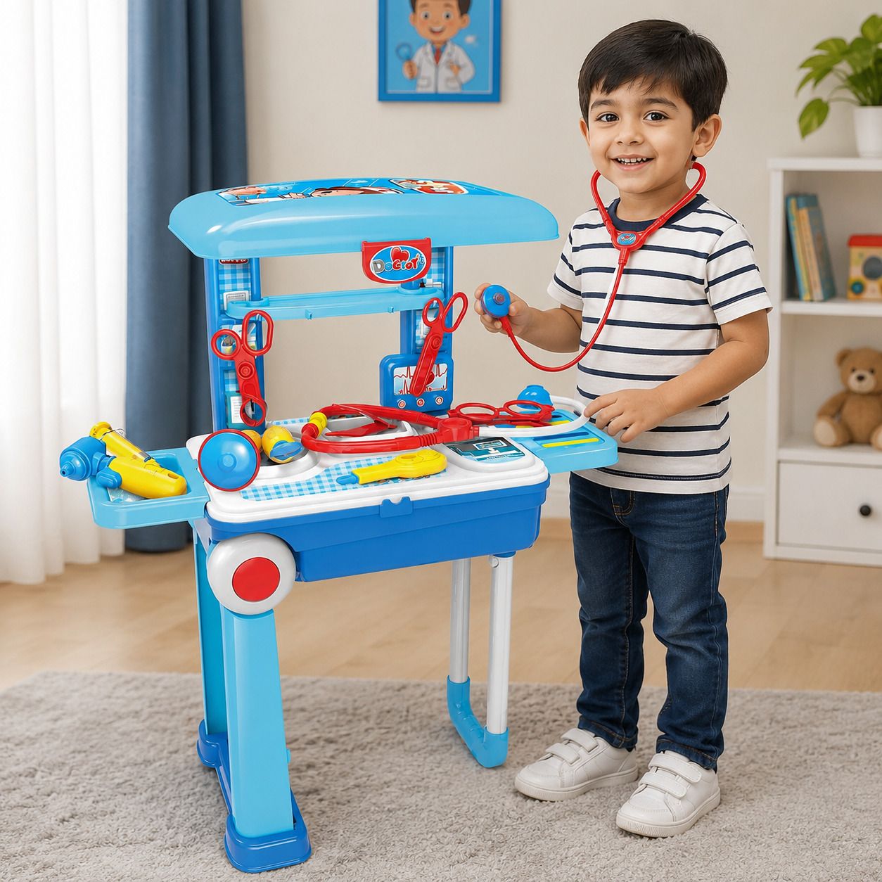 Kids Doctor Kit Toy Set sky blue1-image-14