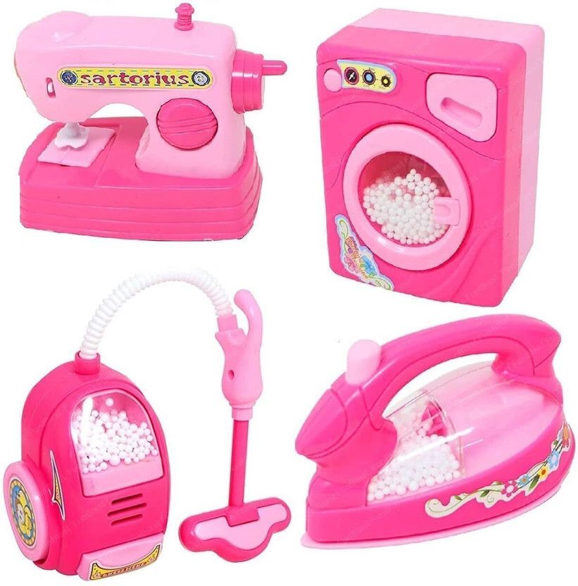 amaflip Kids Household Appliance Role Play Cleaning And Sewing Toy Set For Children-picture-25