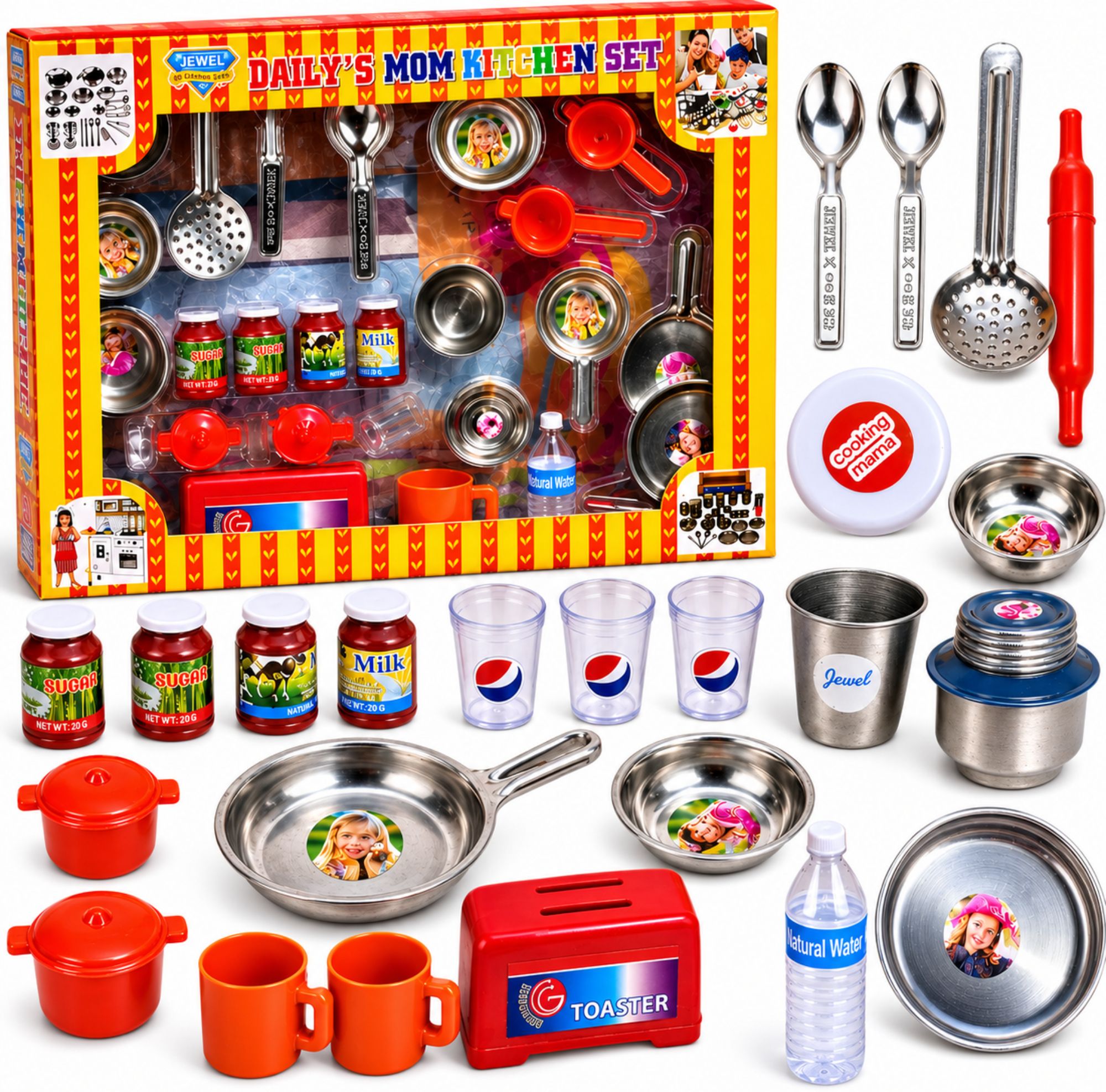 dzling Mom Kitchen Set |Stainless Steel Kitchen Play Set-picture-28