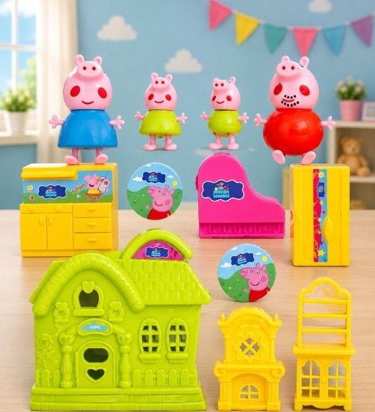 niyamat Kids Doll House Furniture and Family Figures Pretend Play Toy Set for Children-picture-36