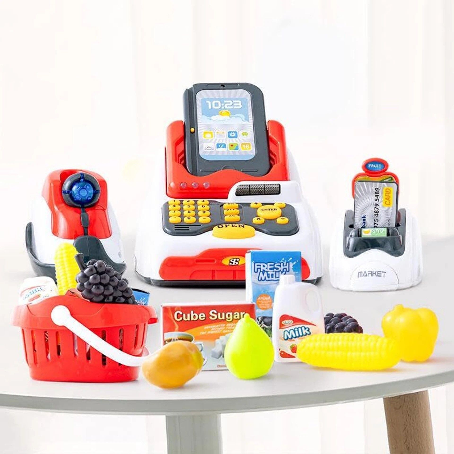 toiisweet Home Supermarket Cash Register Toy – 33 Pcs Interactive Play Set-picture-27