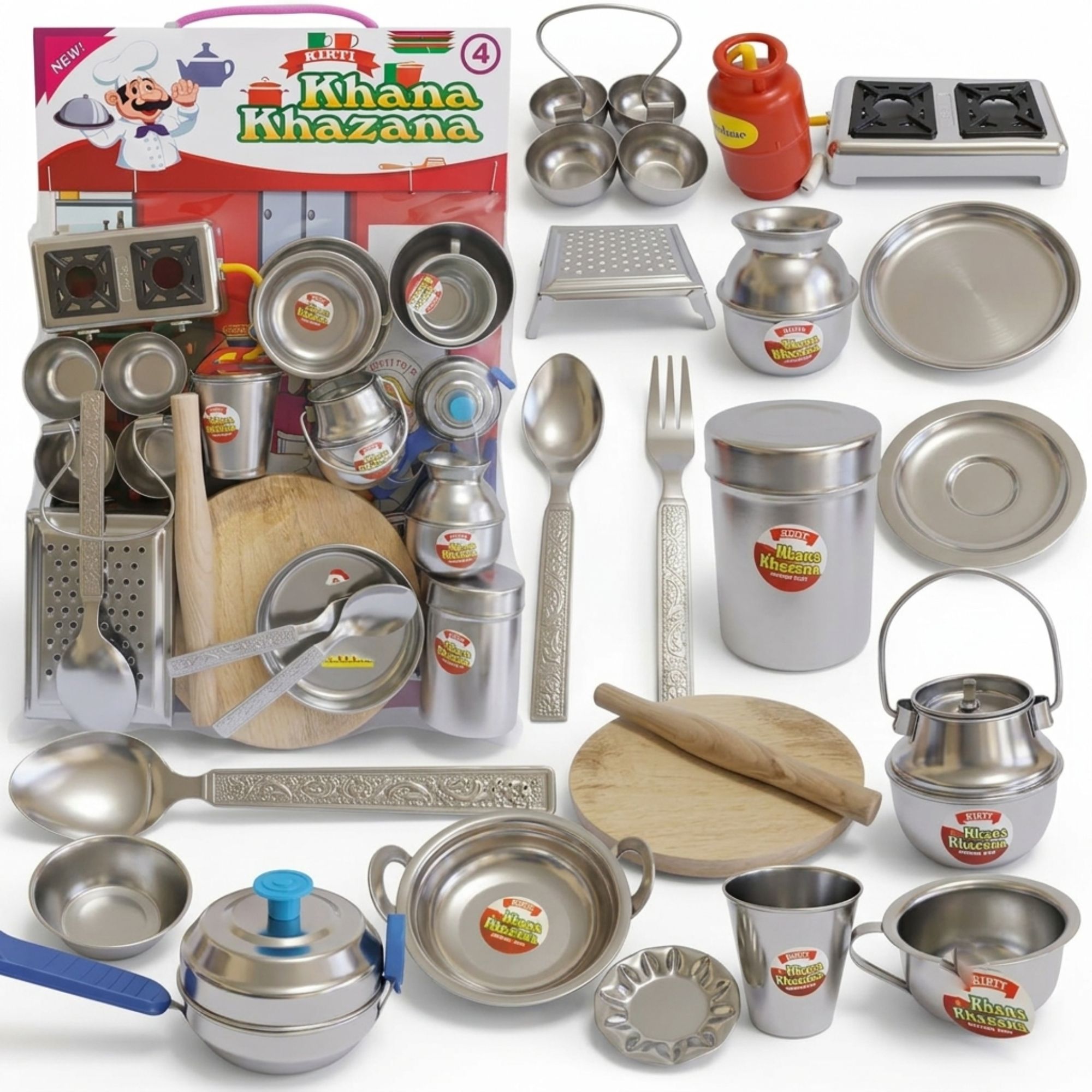 bazaar Khana Khajana Kitchen Play Set for Kids-picture-30