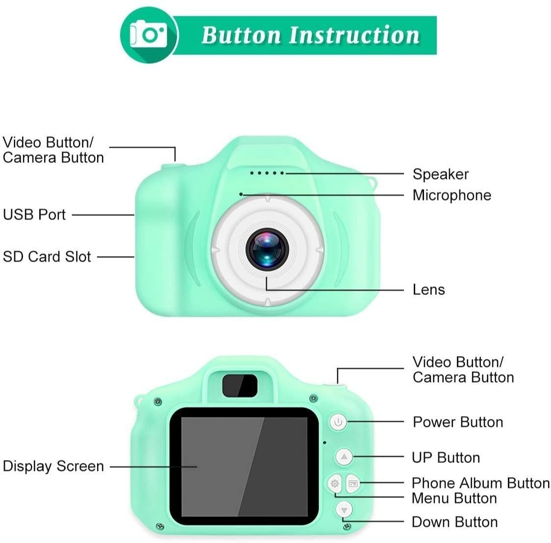 Digital Camera for Kids with Video,HD Digital Video Camera Toys for Girls/Boys-image-33