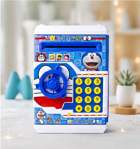 Doraemon ATM Money Saving Bank with Password & Cash Deposit Box-image-47