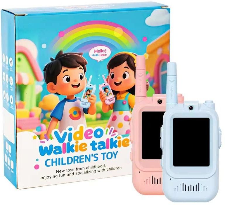 WalkTalk Phone Toys Set for Kids Video Call Voice Changer Long Range Fun