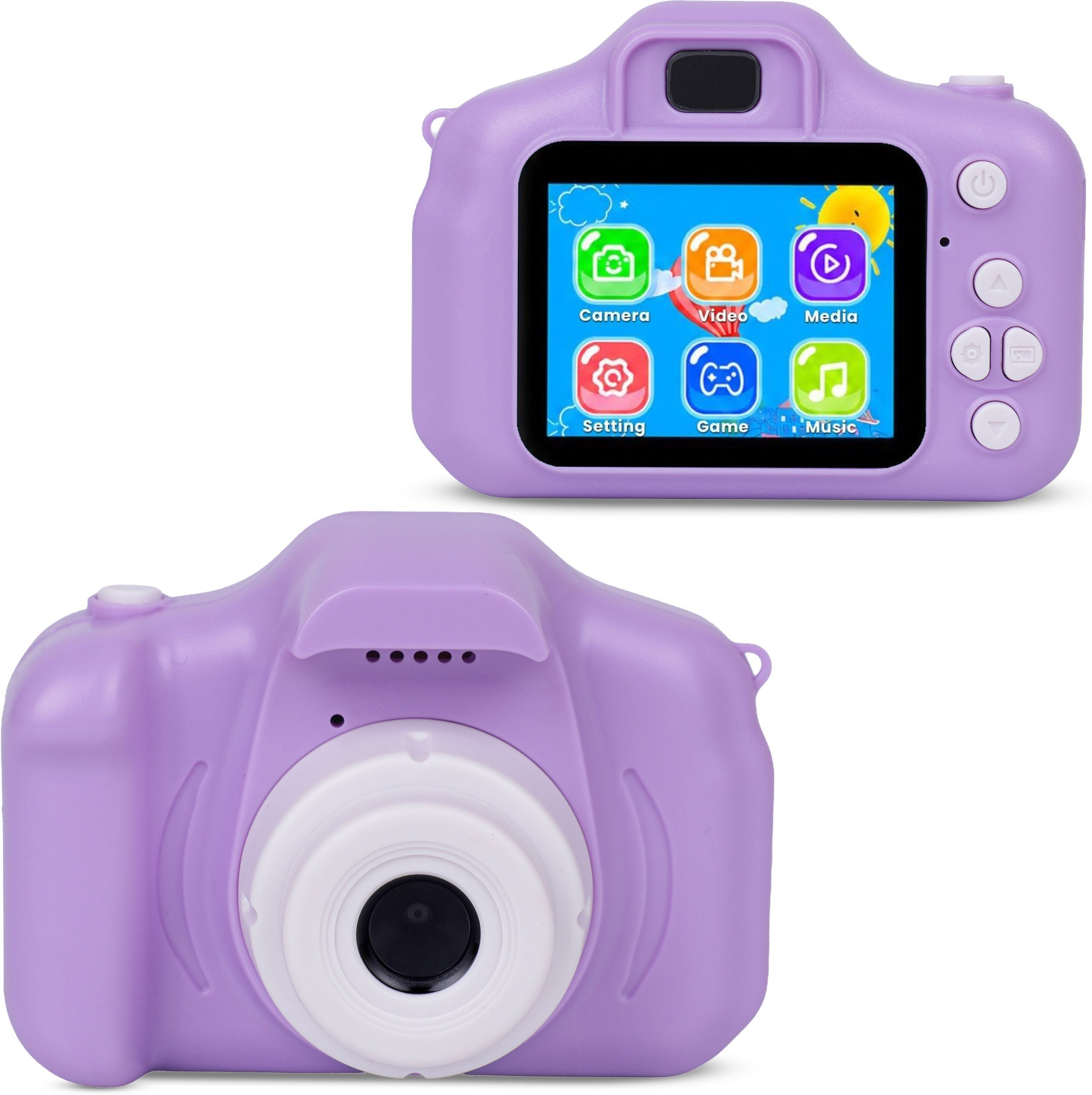 Kids Digital Camera Toy 3.0MP 1080P HD, 2 Inch Screen, Rechargeable-Purple-image-4