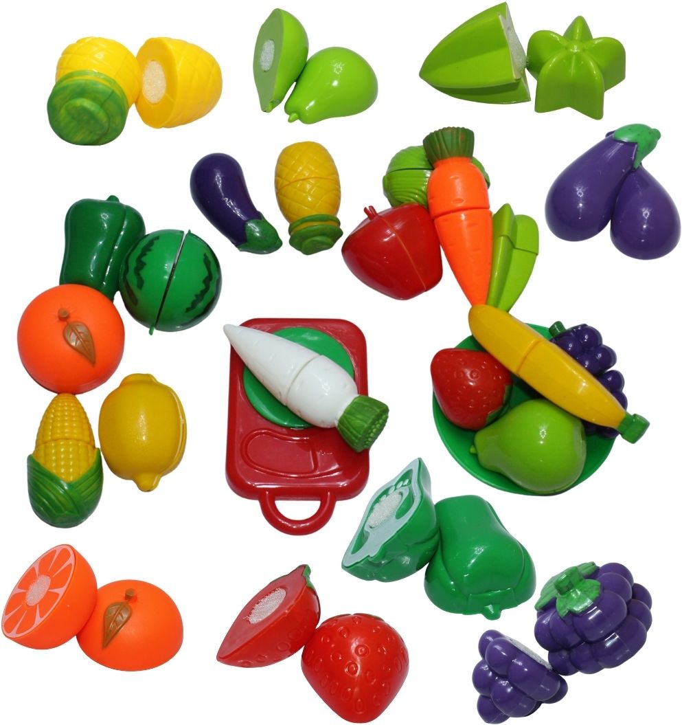 Fruits and Vegetables Play Set Toys Realistic Multicolor kithcen Set Toys