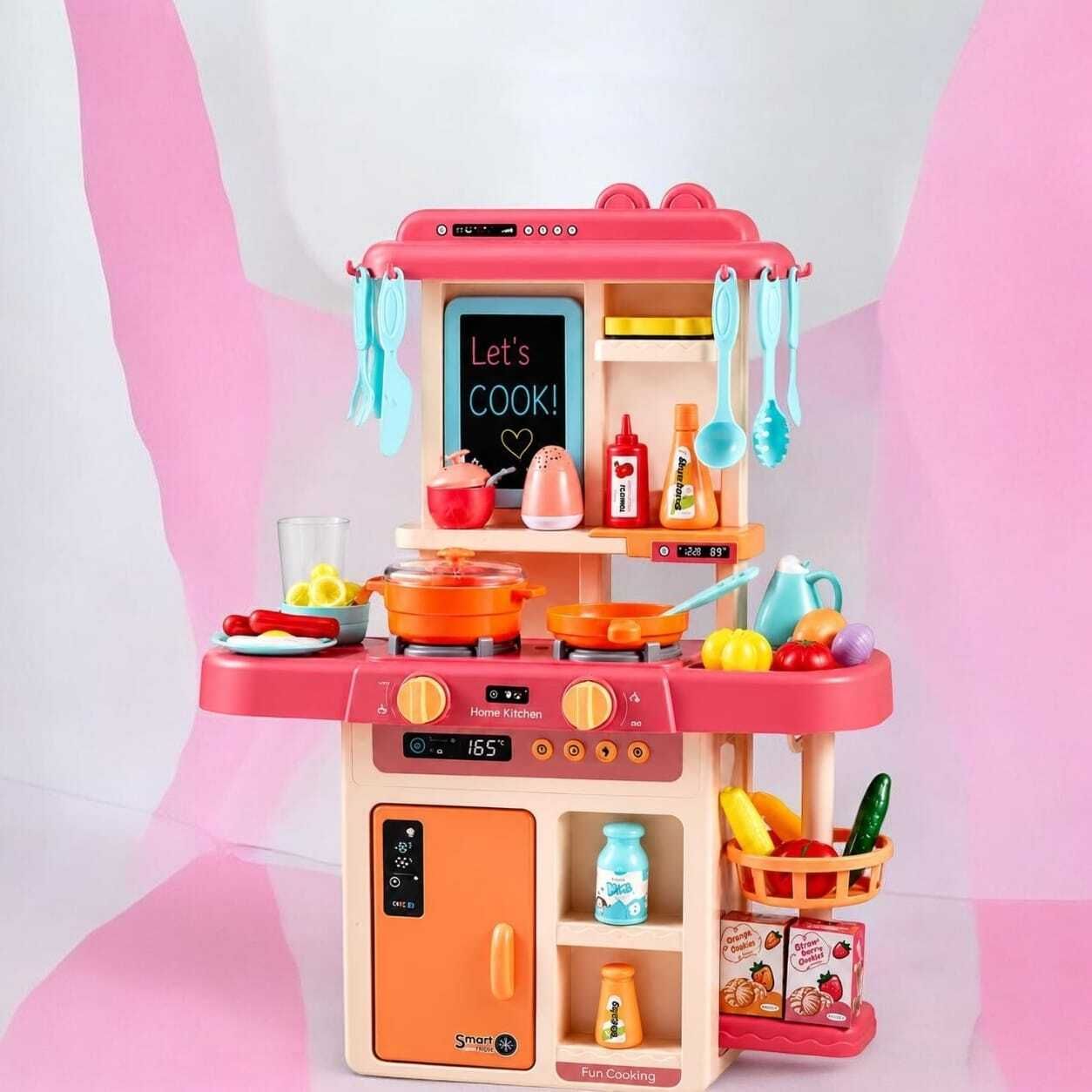 Kitchen Play set toy for children Modern Kitchen 42 accessories with water pump-image-1