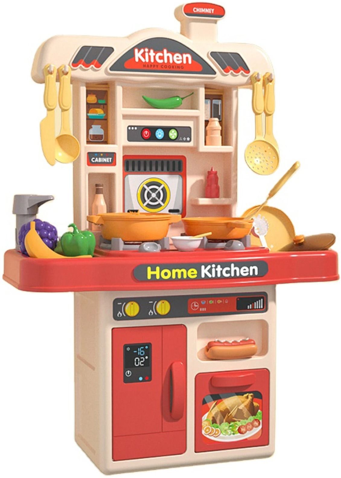s s enterprise Pretend Play Home Kitchen Set Toy for Kids with 45 Pcs Cookware Utensils, 1Pcs-picture-43