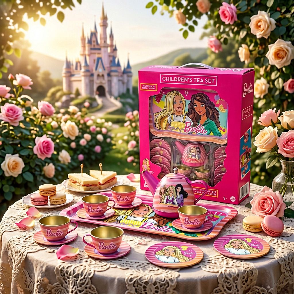 barbie Tea Set for Fun Kitchen Roleplay-picture-1
