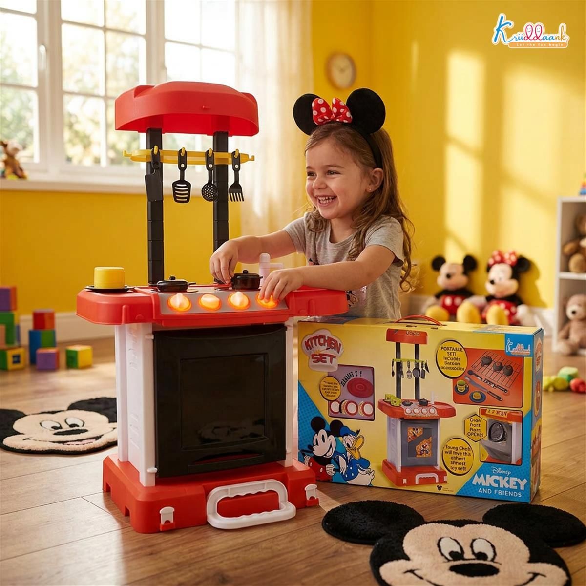 Mickey Mouse Themed Portable Kitchen Set with Lights & Sound-image-49