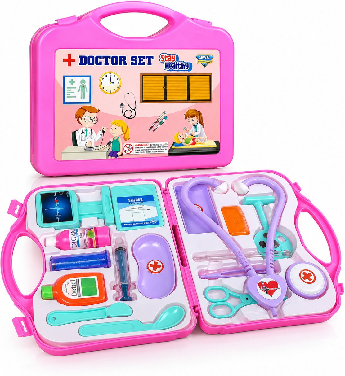 toytopio Pink Doctor Set for Kids | Medical Pretend Play Toy Kit for Girls & Boys Set-picture-0