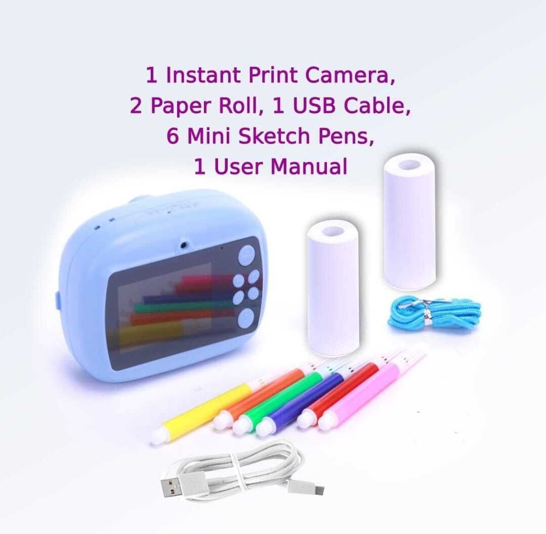 HAPPY CHAPPIE DIY instant photo printer cemera Instant Photo Printer Dual Selfie + Camera for Kids, Boys & Girls Instant Camera