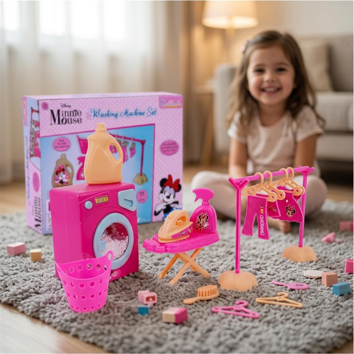 Minnie Theme Interactive Washing Machine Pretend Play Set-image-36