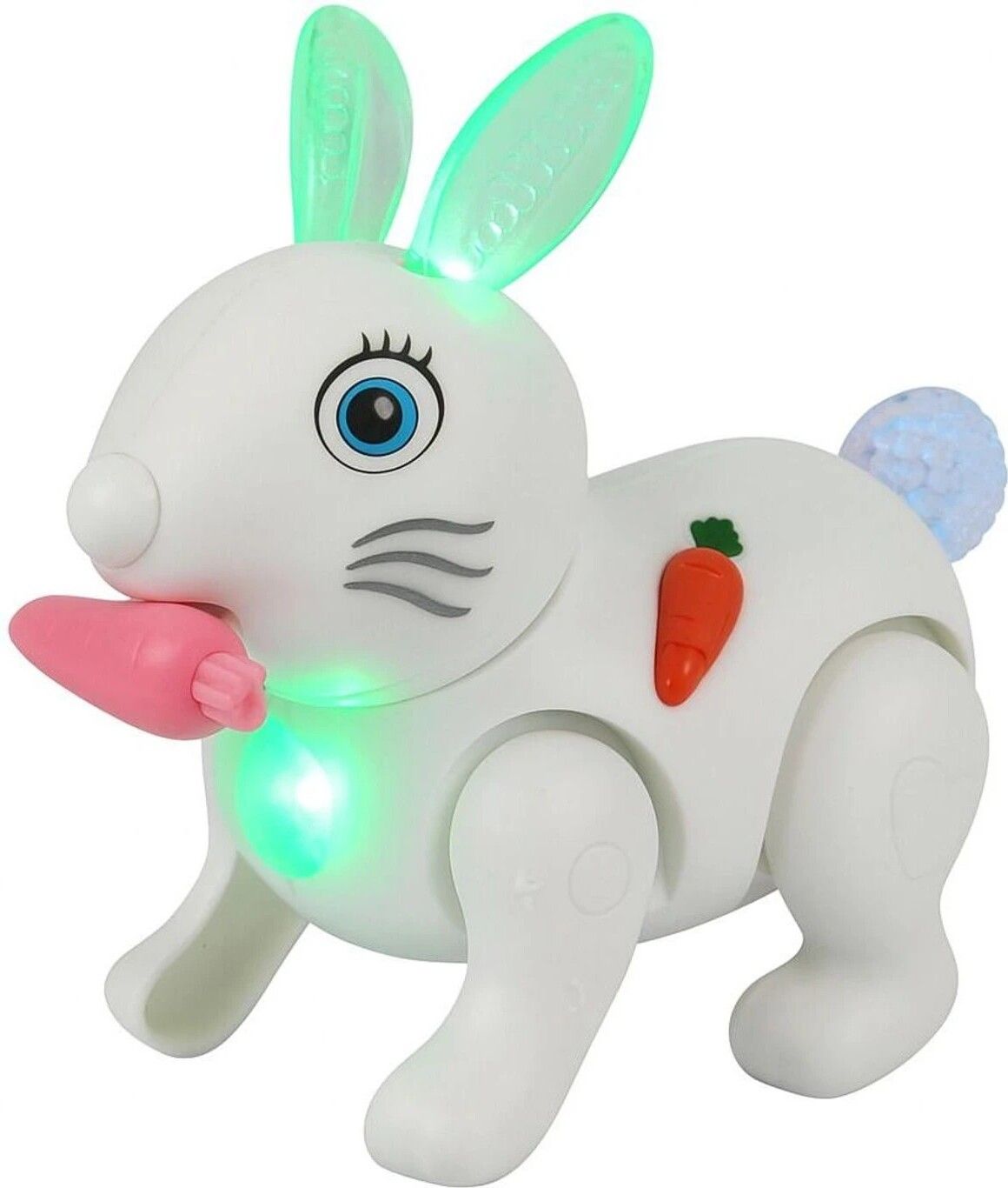 Musical Rabbit Toy with LED Lights, Bump & Go Action, Carrot Toy for Kids Baby-image-7