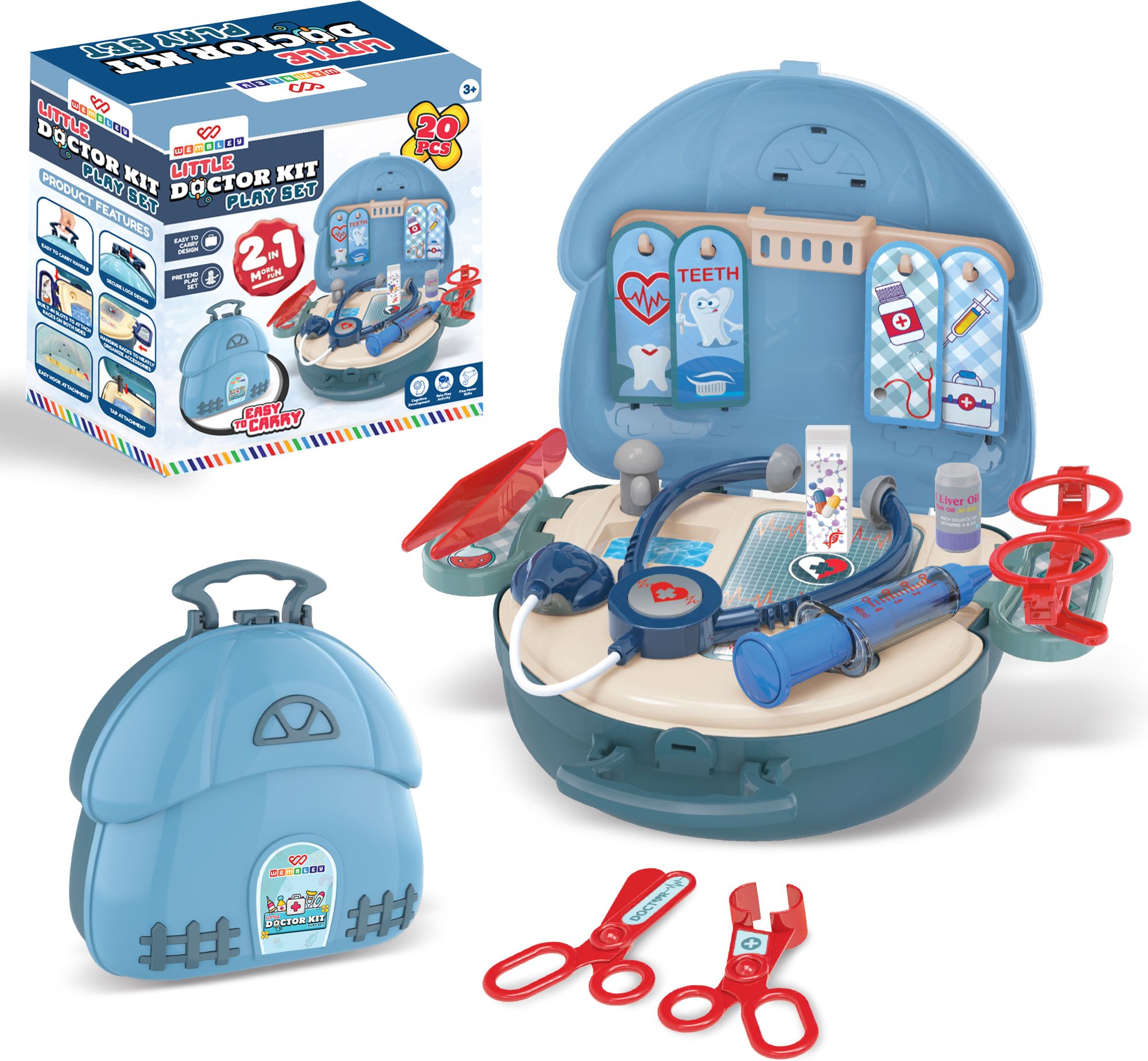 wembley Little Doctor Pretend Play Suitcase Set-picture-26