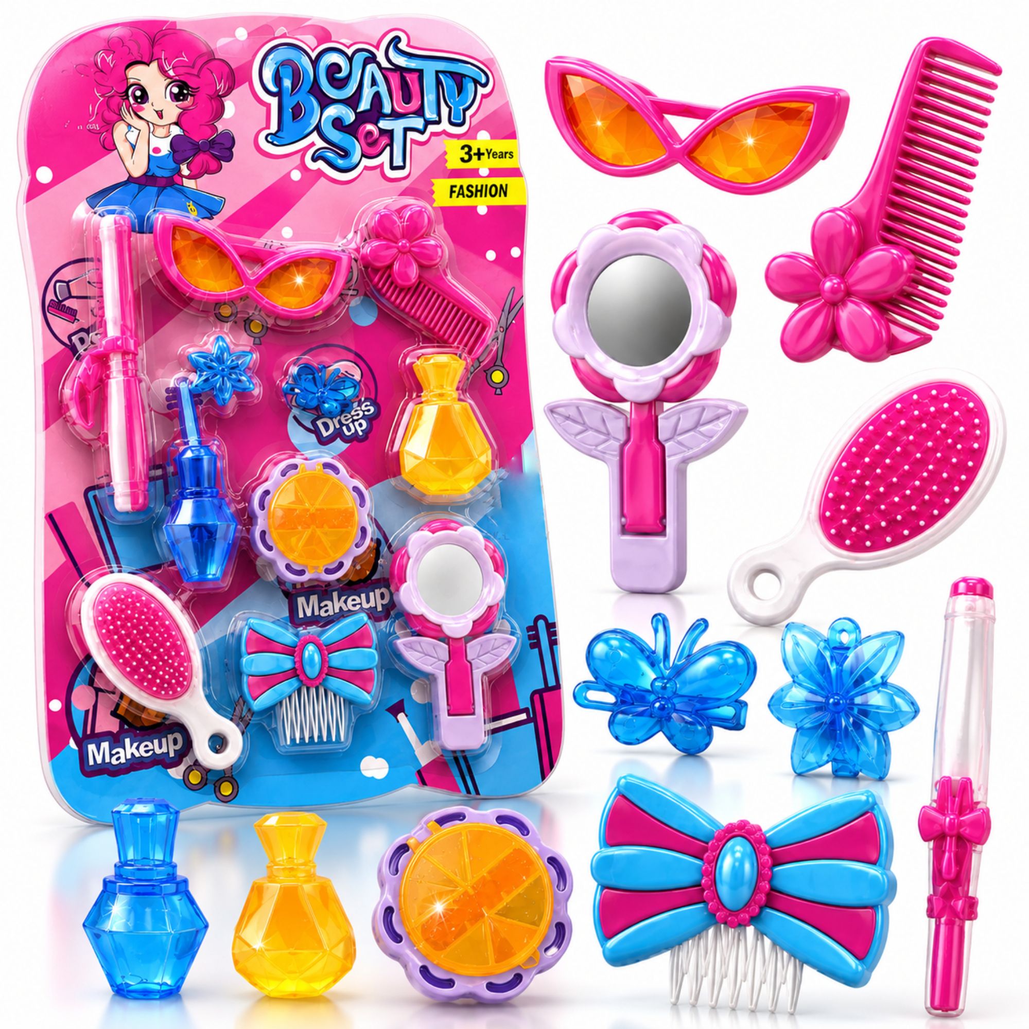 bazaar Beauty Makeup Toy Set for Girls Pretend Play Beauty Accessories Kit-picture-22