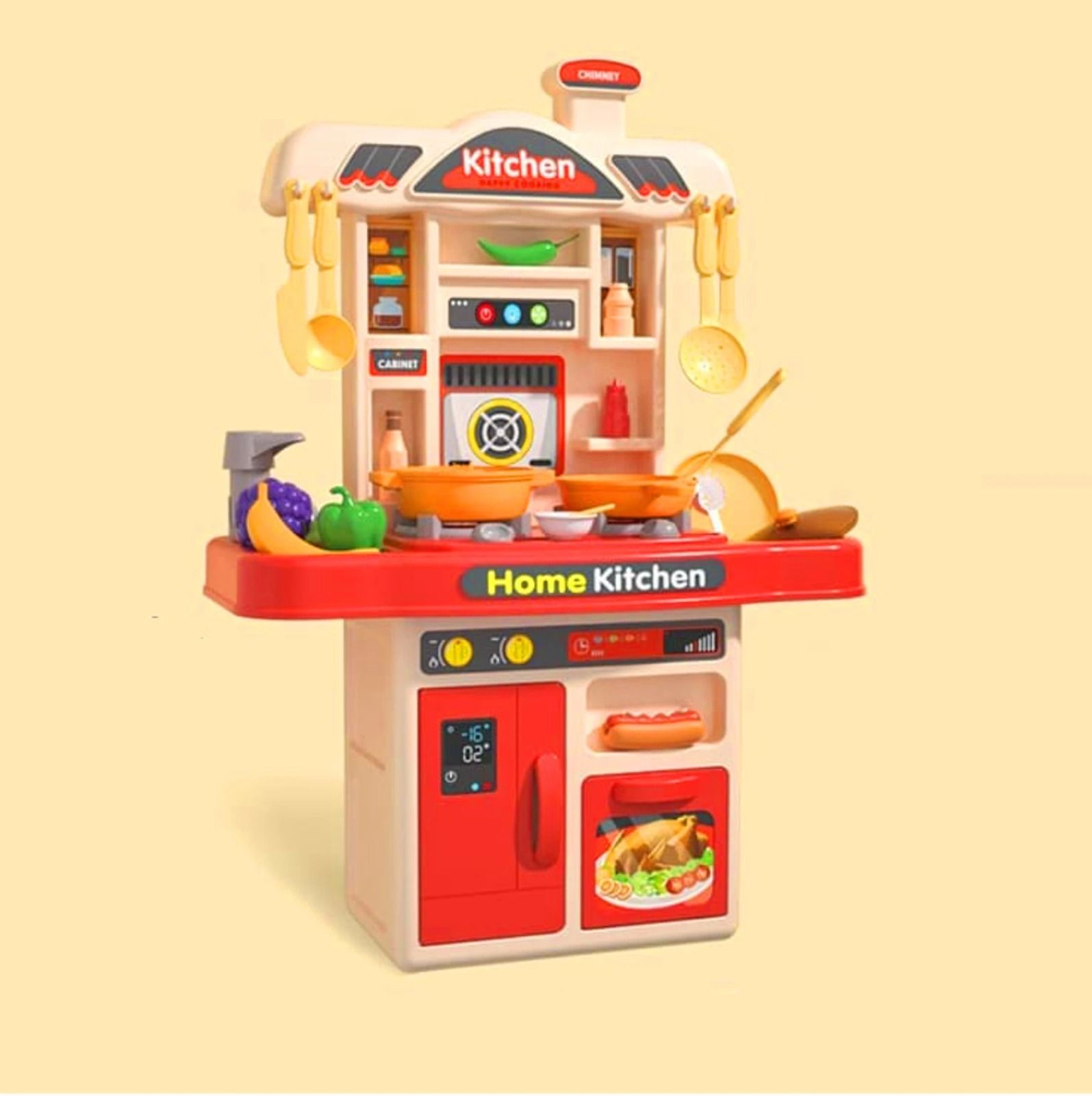 s s enterprise Multicolor 45 Pcs Kitchen Play Set Toy with Pots and Pans for Toddlers, 1 Pcs-picture-39