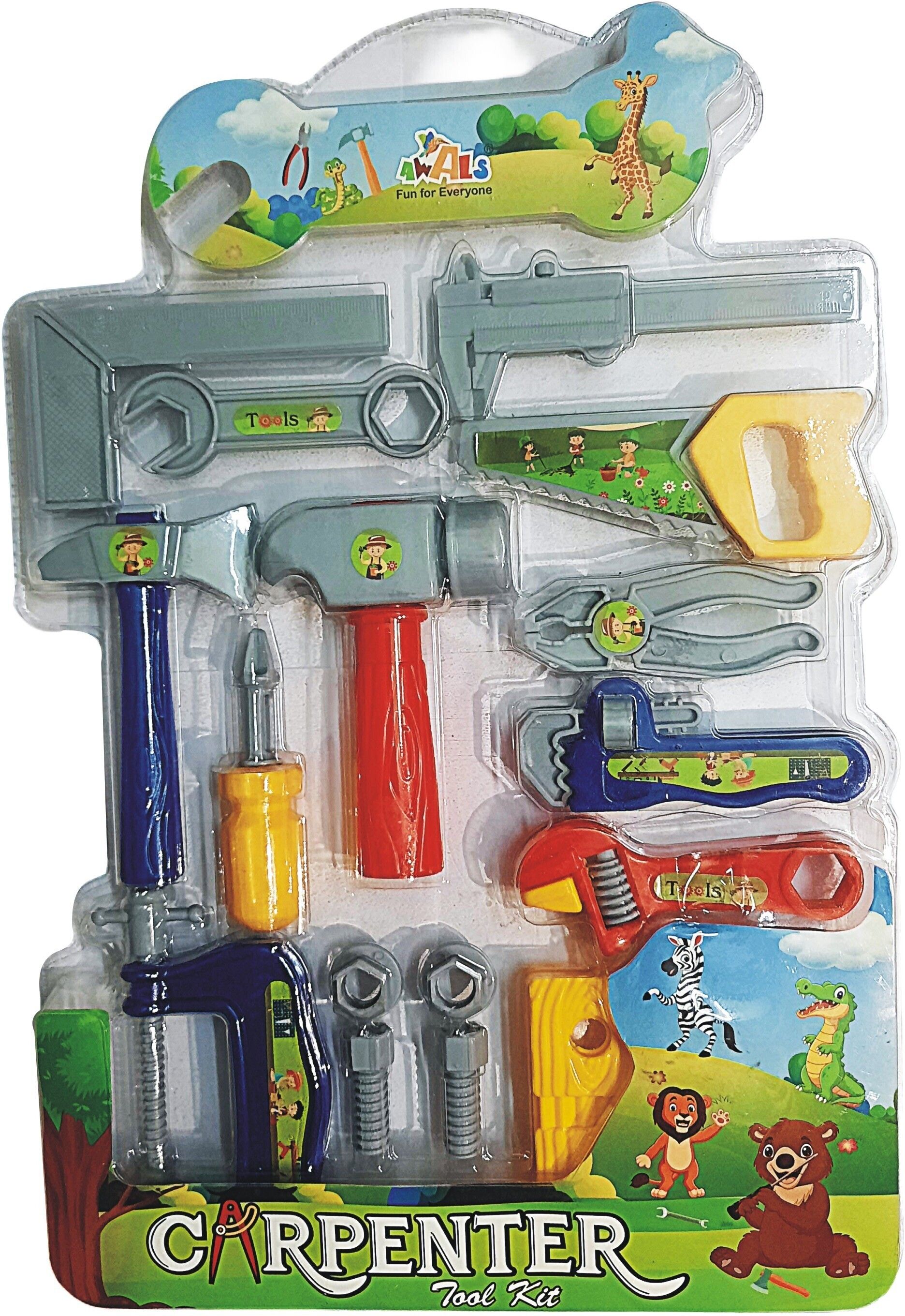 Mechanics Carpenter Tool Kit Toys for Kids - Pretend Play Toy DIY -14 Tools-image-24